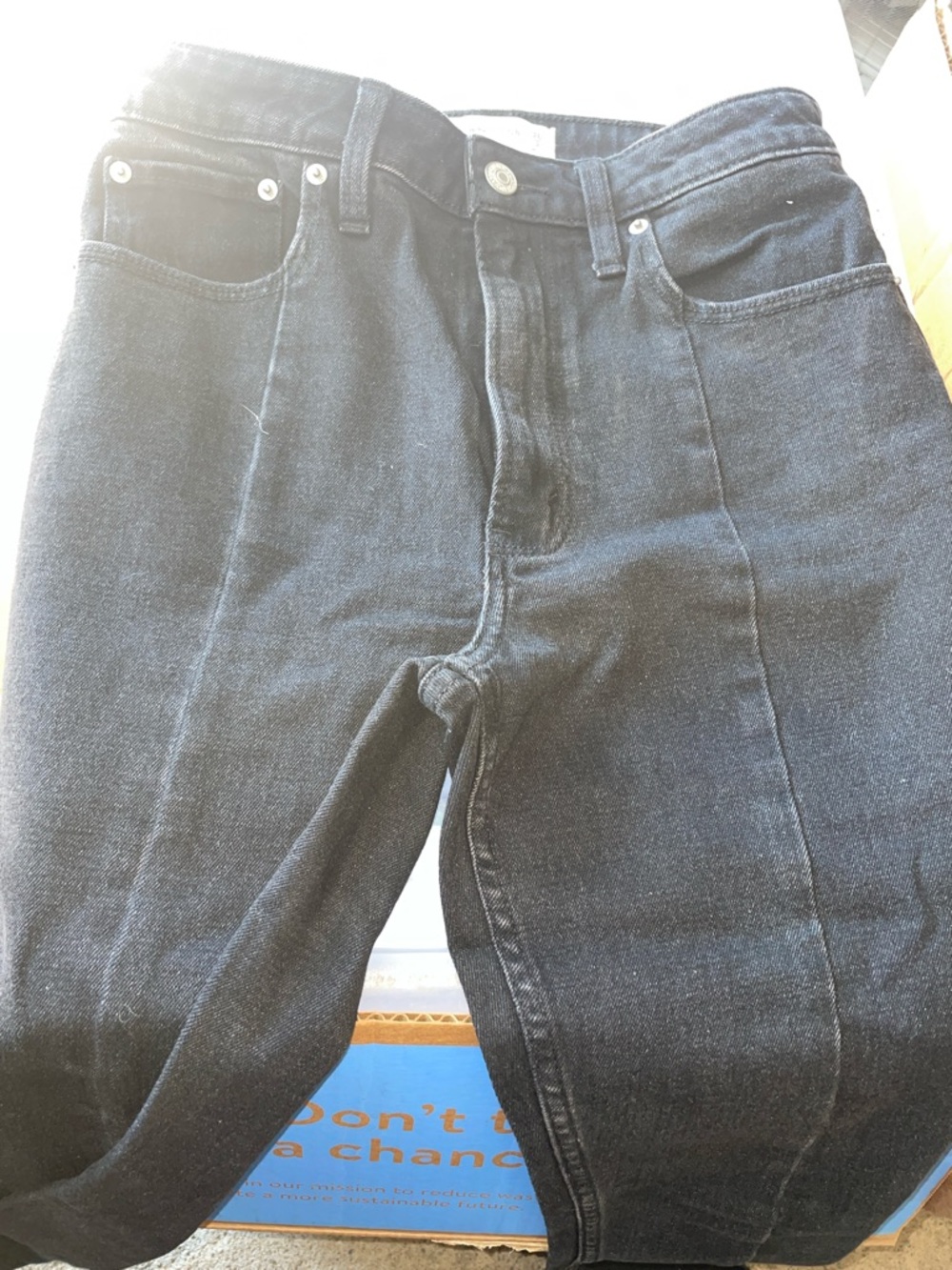 Ladies high rise black pants